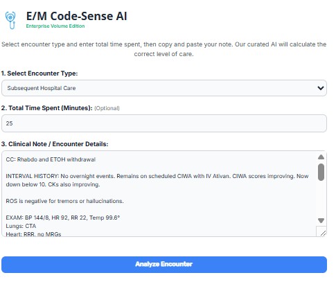 E/M-Code-Sense AI Input