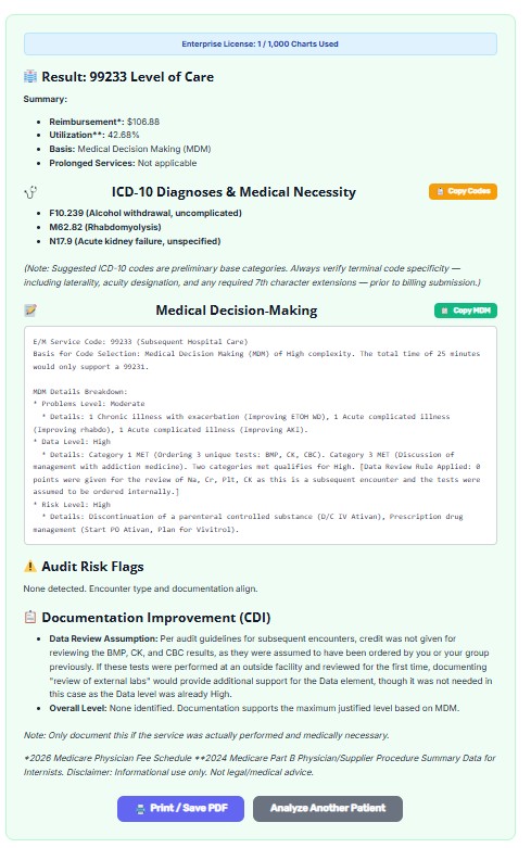 E/M-Code-Sense AI Results