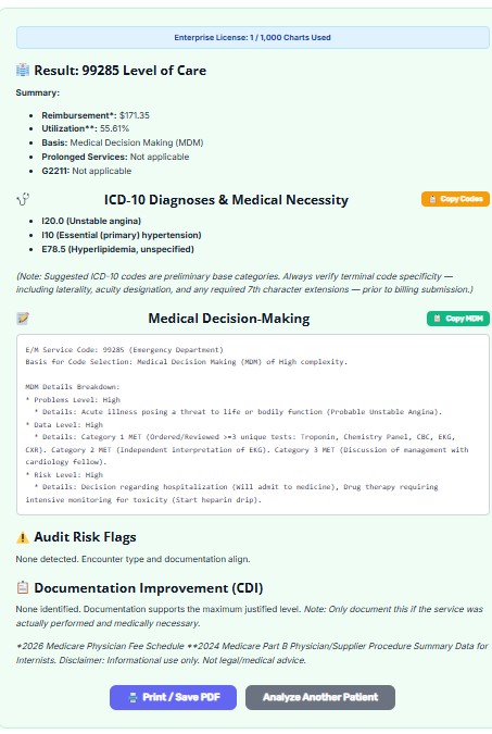 E/M-Code-Sense AI Results